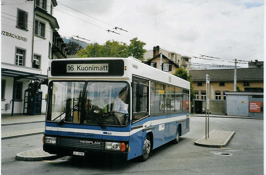 (078'521) - Heggli, Kriens - Nr. 702/LU 15'790 - Neoplan (ex Nr. 61) am 11. Juli 2005 in Kriens, Busschleife