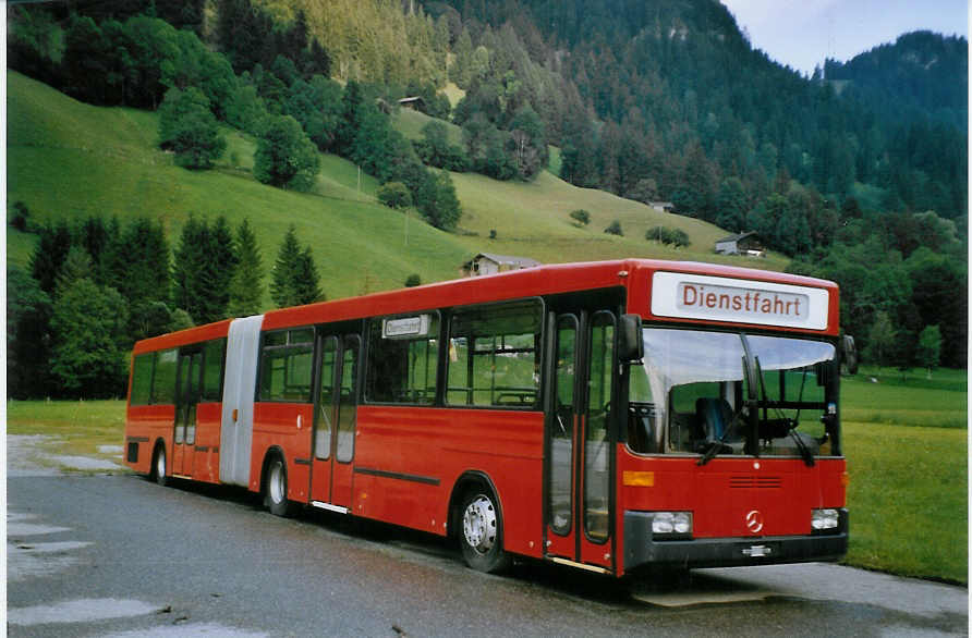 (080'315) - LVB Lenk - Mercedes/Hess (ex ZVB Zug Nr. 65) am 3. September 2005 in Lenk, Metschbahn