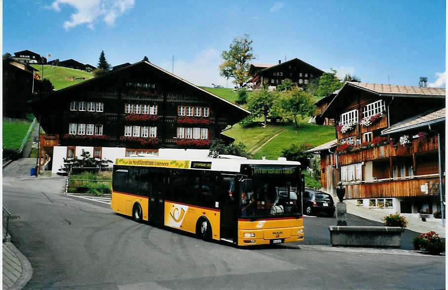 (080'532) - PostAuto Berner Oberland - BE 615'387 - MAN/Gppel (ex P 23'034) am 25. September 2005 in Habkern, Post