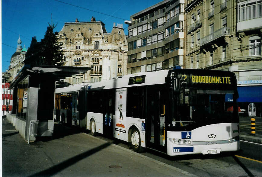 (081'915) - TL Lausanne - Nr. 533/VD 1586 - Solaris am 18. Dezember 2005 in Lausanne, Bel-Air