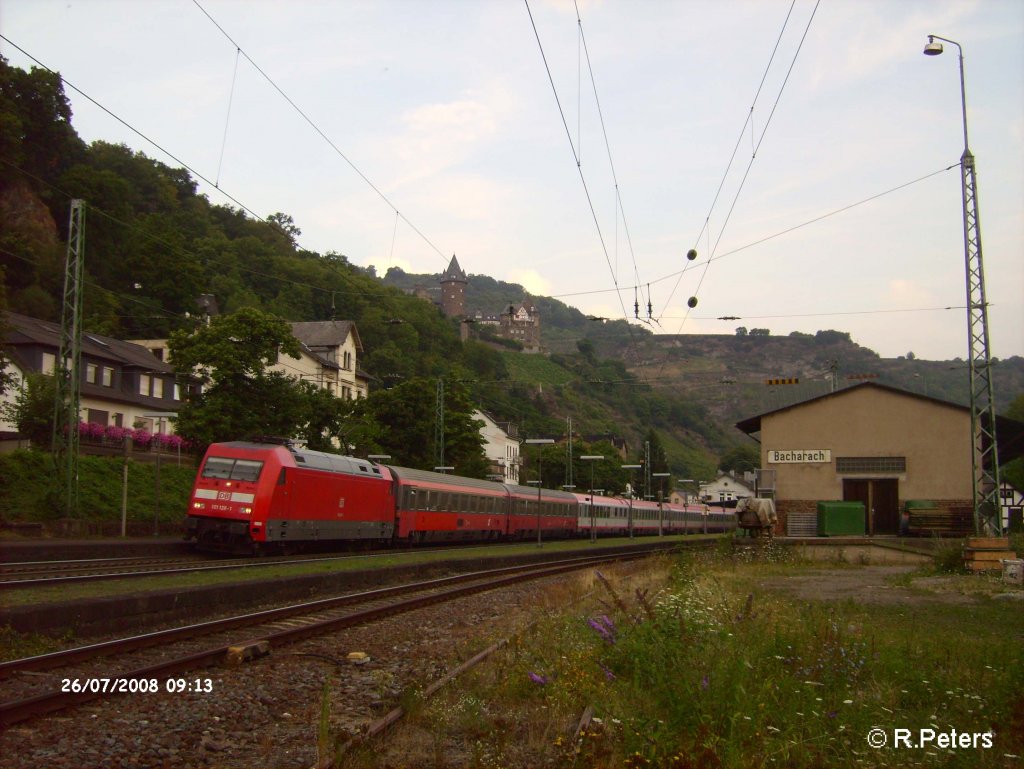 101 126-1 durchf�hrt Bacharach mit den EC 115 Dortmund - Klagenfurt 26.07.08
