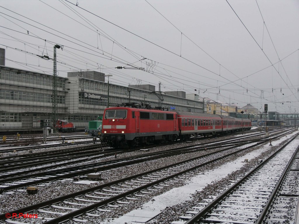 111 073-3 verl�sst Regensburg HBF mit RB 32108 Neumarkt (Oberpfalz) 8:56
09.01.10

