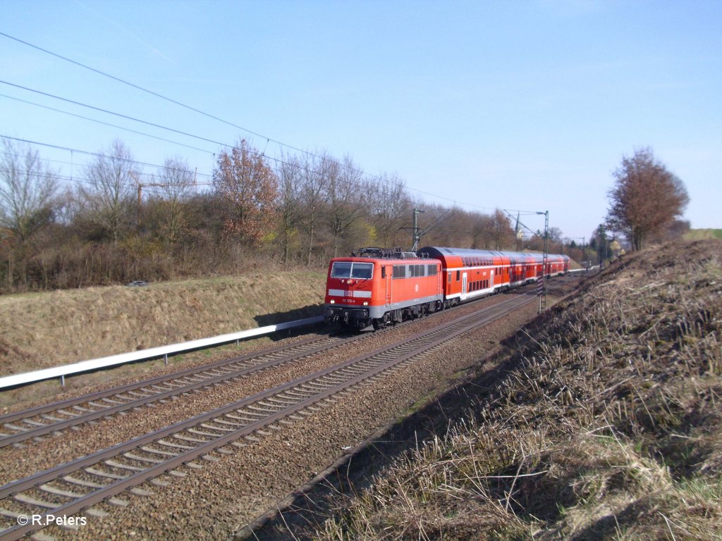111 172-3 mit RB59098 nach N�rnberg bei Fahlenbach. 24.03.11
