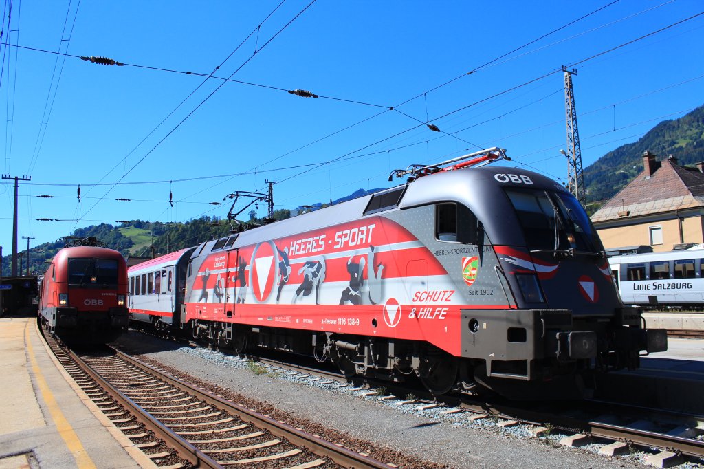 1116 138-9 der  Herres-Sport -Taurus am 19. August 2012 in Schwarzach/St. Veit.