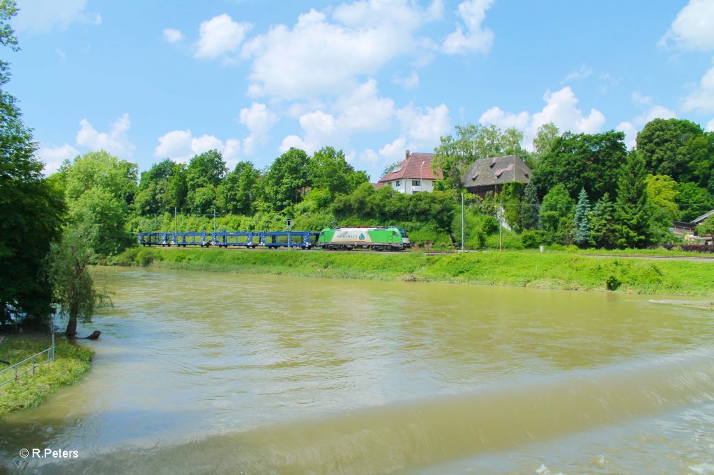 1216 954-8 H�dlmayr mit DGS 90361 Neuss Gbf - Passau Gbf bei Volkmannsdorf. 08.06.13