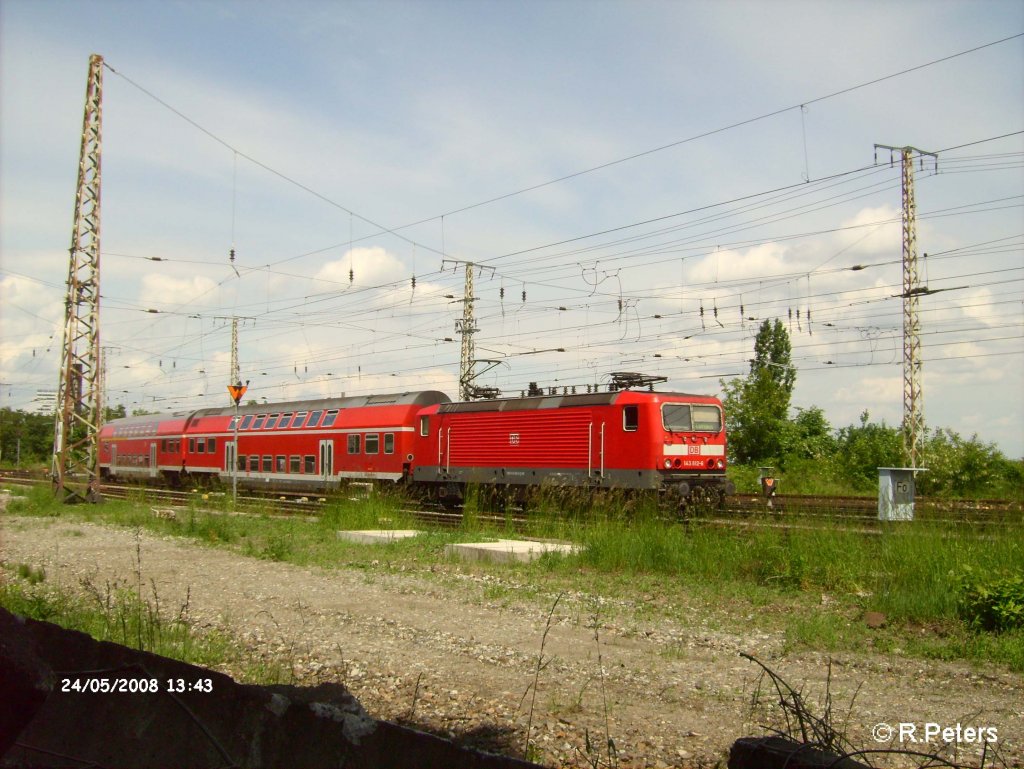 143 812-6 verl�sst Frankfurt/Oder mit RB Cottbus. 24.05.08