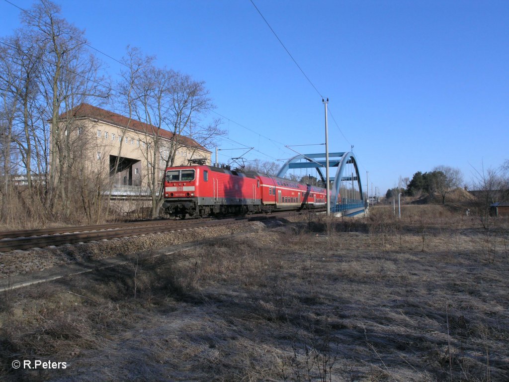 143 931-4 verl�sst Eisenh�ttenstadt mit RB11 Cottbus. 07.03.11