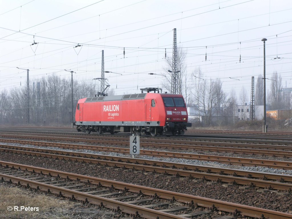 145 015-4 solo in Leipzig Sch�nefeld. 05.03.11