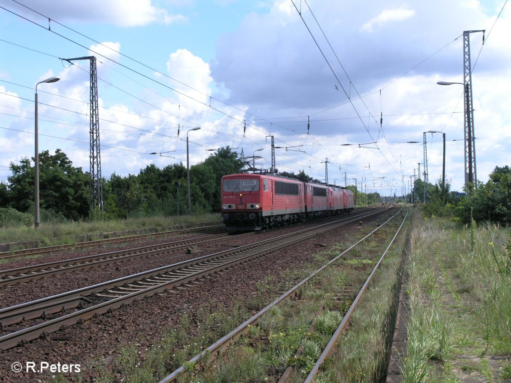 155 016-9 �berf�hrt bei Saarmund 155 011+ 145 011+ 007 am 17.08.08