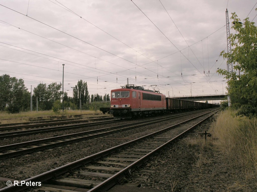 155 034-2 durchf�hrt Eisenh�ttenstadt mit ein easzug. 12.07.08