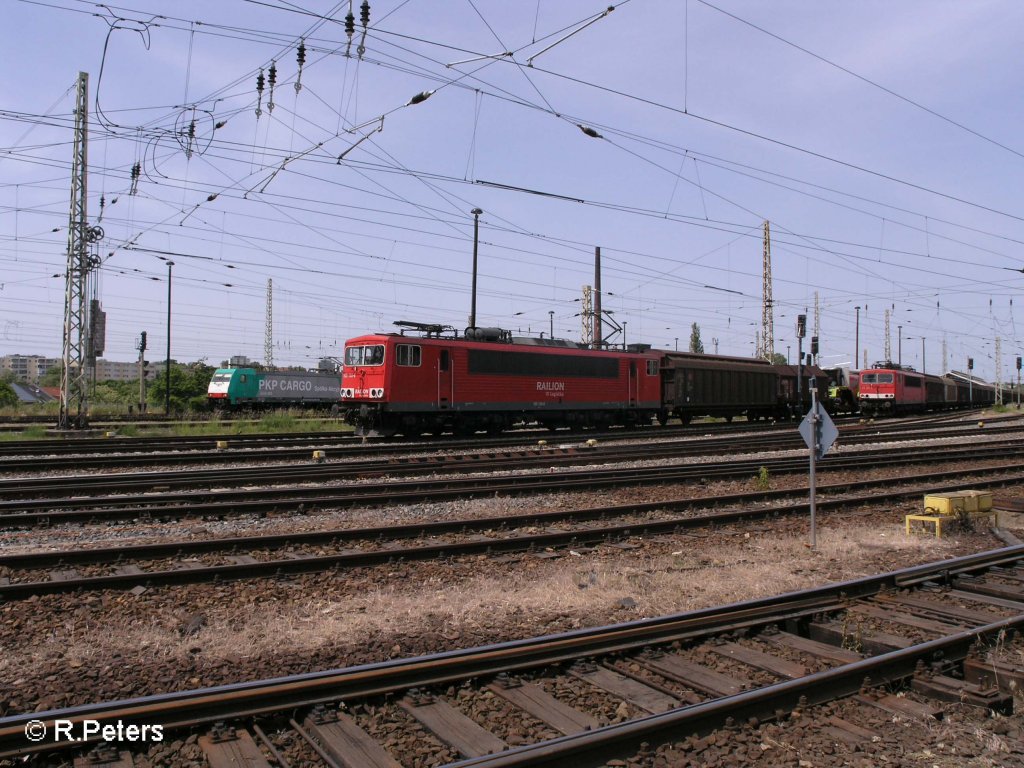 155 130-8 durchf�hrt Frankfurt/Oder mit ein gemischten G�terzug. 29.05.08