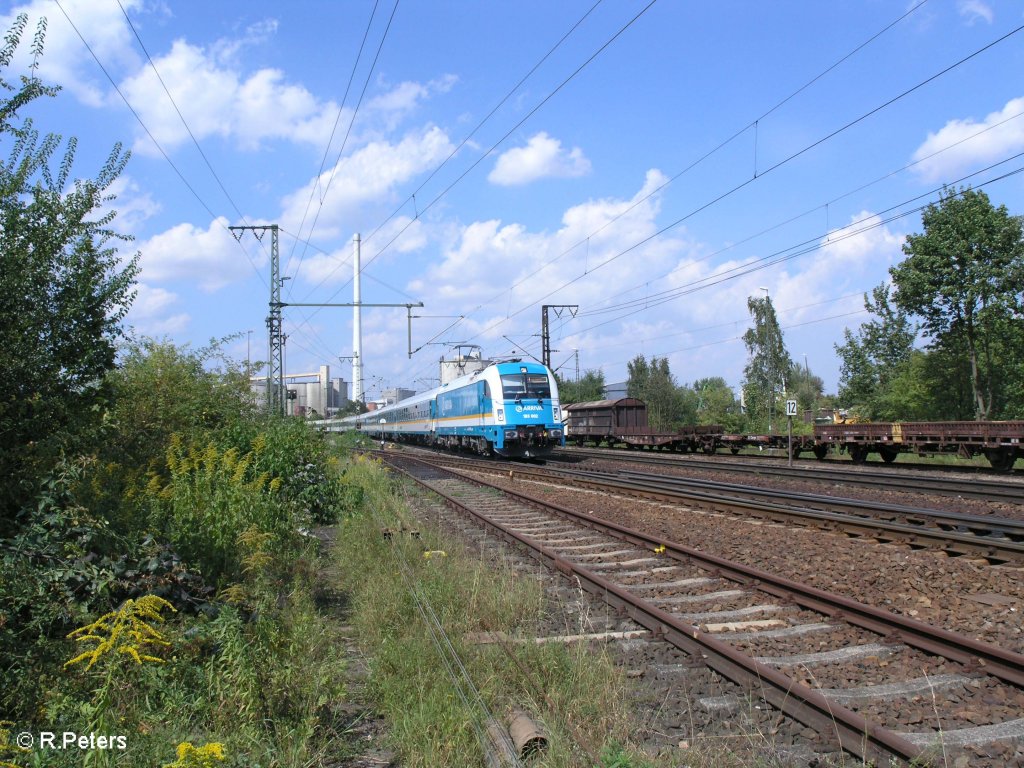 183 002 verl�sst Regensburg mit den ALX354 nach M�nchen.27.08.09