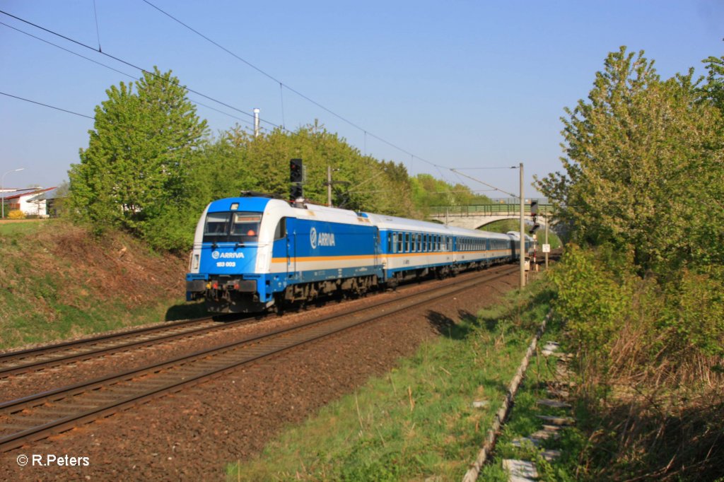 183 003 als ALX84109 Hof – M�nchen bei Alteglofsheim. 21.04.11

