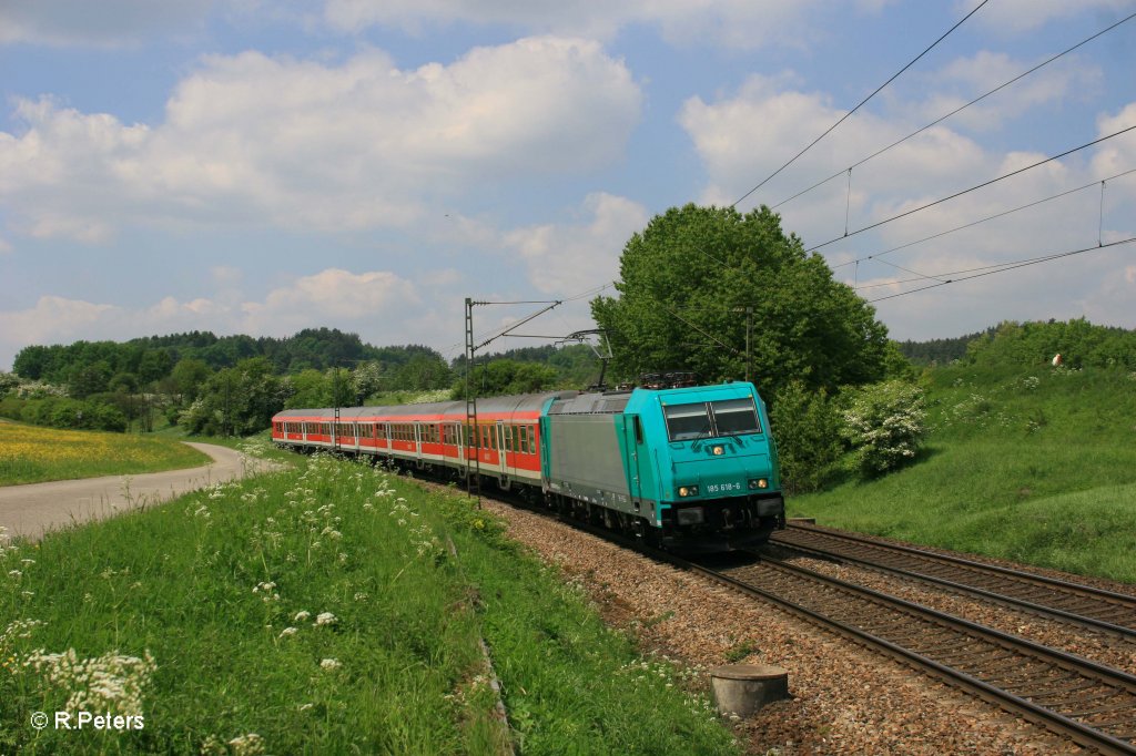 185 618-6 mit S3 39339 Neumarkt(Oberpfalz) bei P�lling. 13.05.11