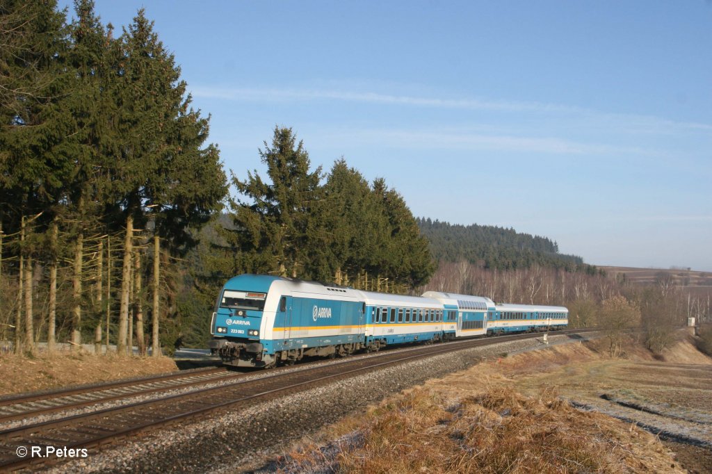 223 063 mit ALX84109 nach M�nchen bei Lengenfeld. 20.03.11