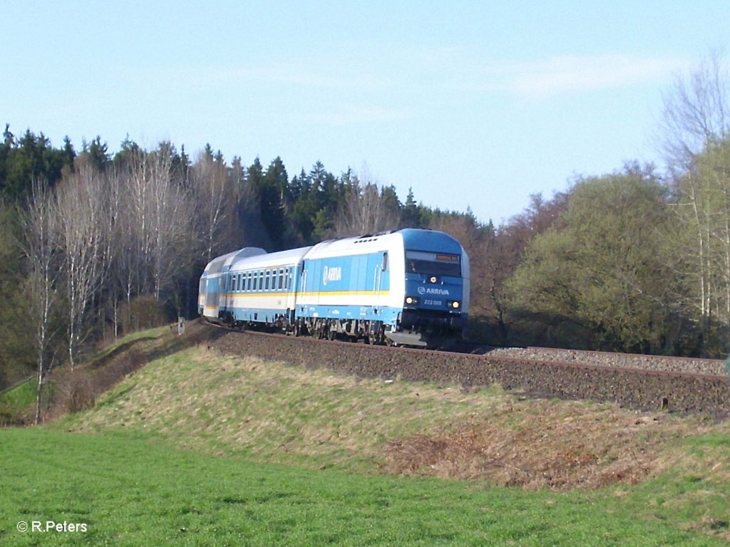 223 069 mit ALX84121 nach M�nchen bei Oberteich. 09.04.11