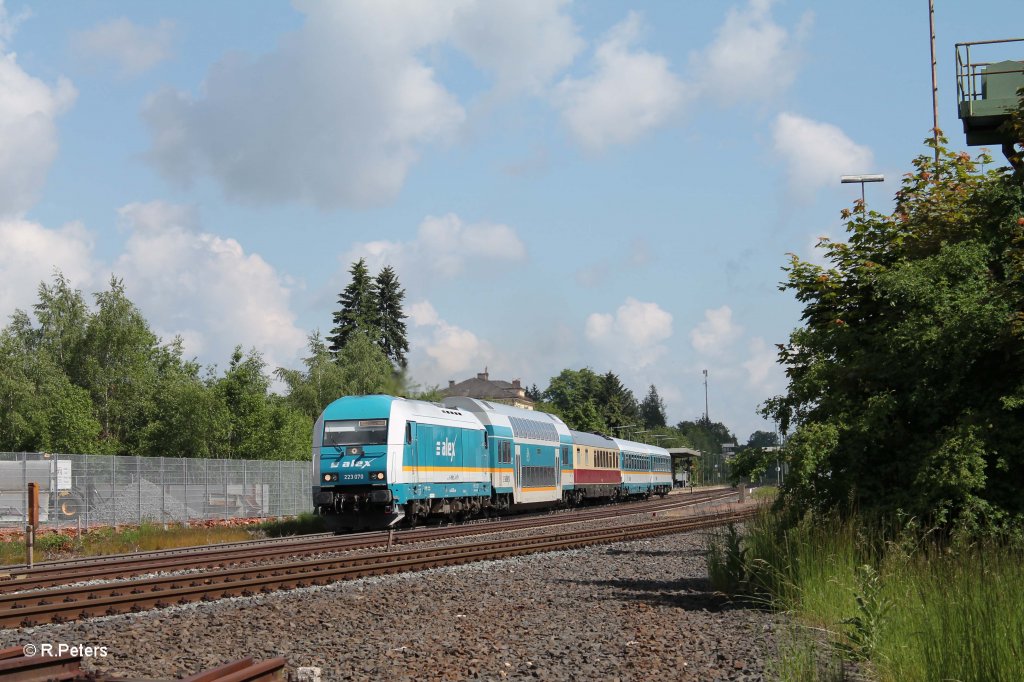 223 070 mit dem ALX84111 Hof - M�nchen in Wiesau/Oberpfalz. 11.06.13