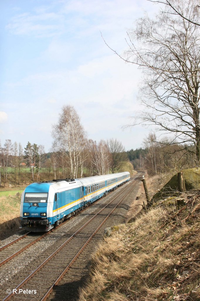 223 072 mit reinrassigen Alex als ALX84115 Hof - M�nchen bei Escheldorf. 04.04.12