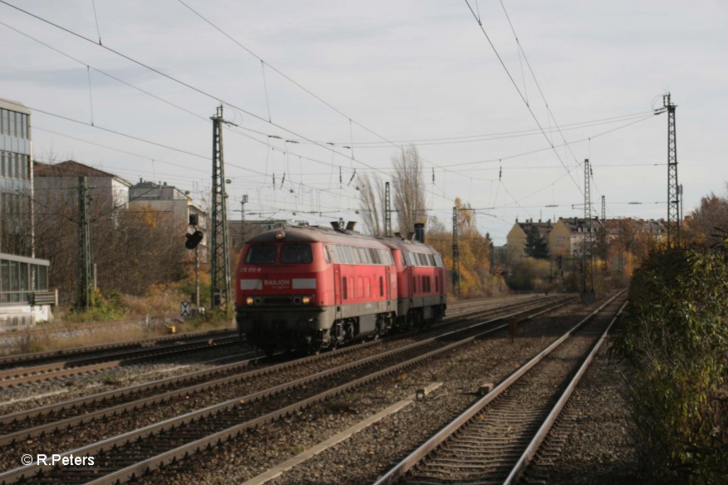 225 010-8 + 803 am Heimeranplatz in M�nchen. 04.11.10