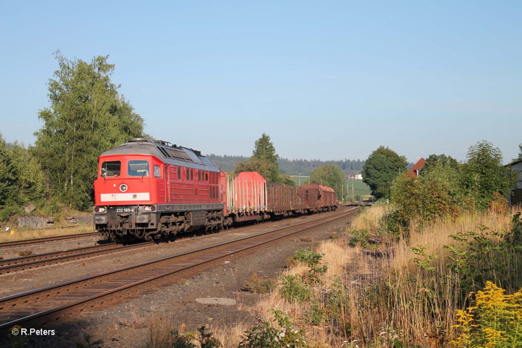 232 569-4 mit dem 45360 Cheb - N�rnberg in Pechbrunn. 01.08.13