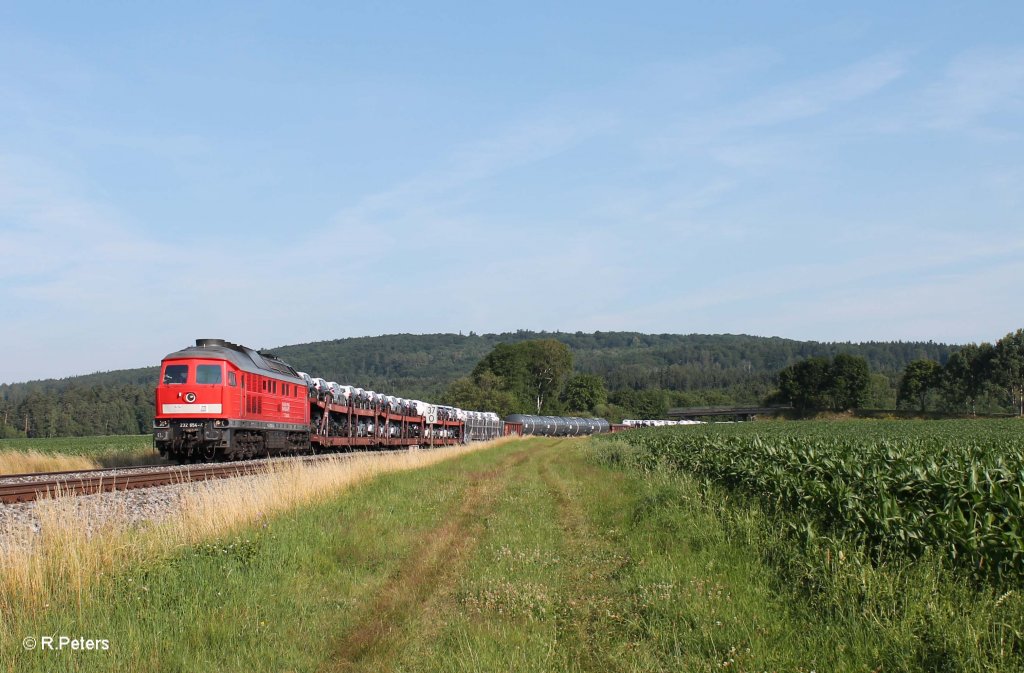 232 654-4 mit dem umgeleiteten 51683 Zwickau - N�rnberg bei Oberteich. 17.07.13