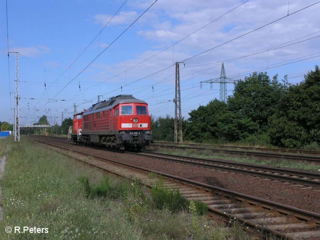 233 616-2 �berf�hrt bei Saarmund eine 363. 17.08.08