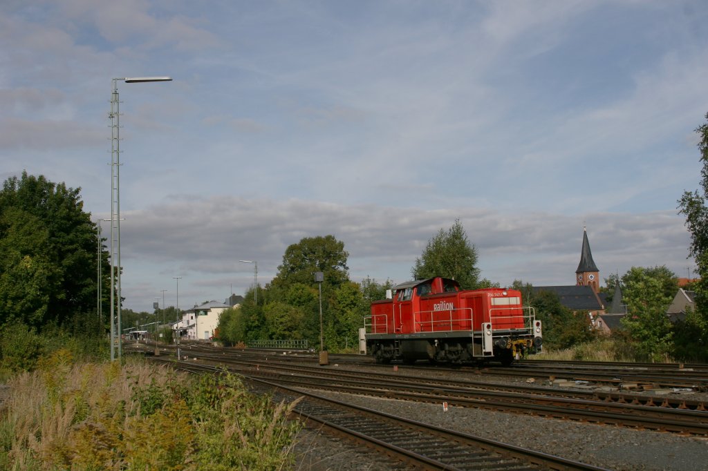 294 747-1 verl�sst Marktredwitz um die Holz�bergabe aus Wiesau zu holen. 06.09.12