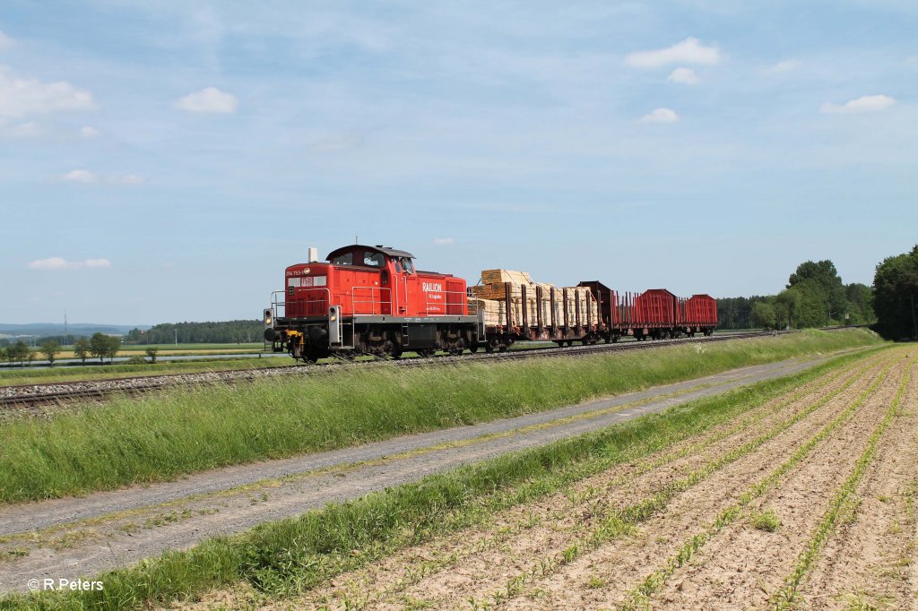 294 753-9 mit der �bergabe 56961 Wiesau - Marktredwitz bei Oberteich. 13.06.13