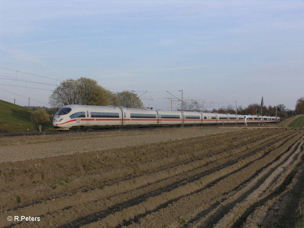403 063-1 + 403 031-8 „Westerland/Sylt“ als ICE1502 M�nchen - Berlin bei Fahlenbach. 24.03.11
