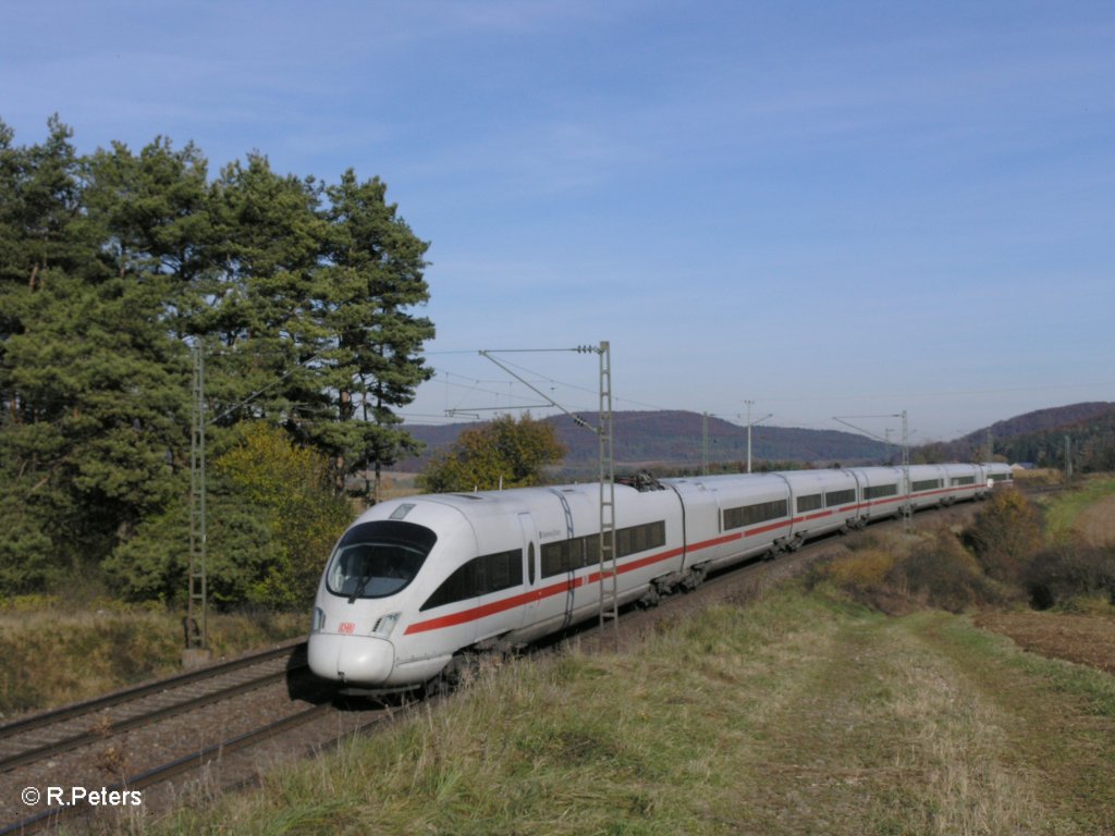 411 058-1 „Falkenberg/Elster“ als ICE 27 Dortmund – Wien bei darshofen. 29.10.10

