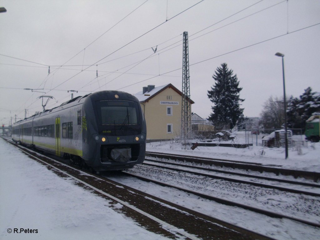 440 408 verl�sst Obertraubling als AG84314 nach Ingolstadt. 30.12.10