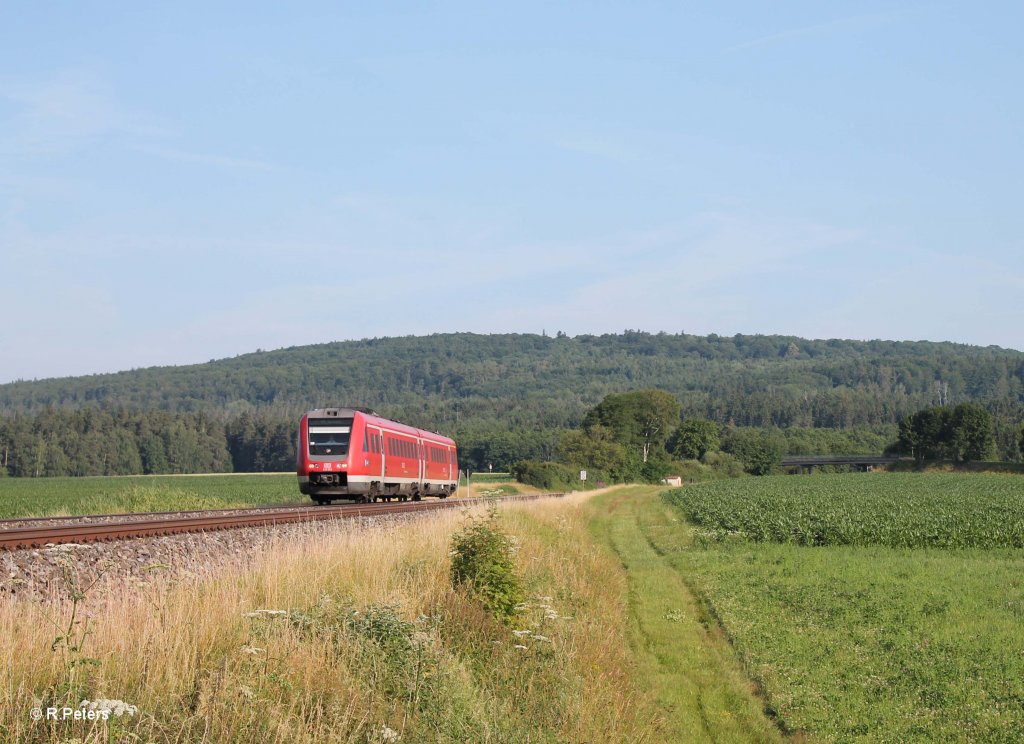 612 063 als umgeleiteten Franken-Sachsen-Express IRE 3082 Dresden - N�rnberg bei Oberteich. 17.07.13