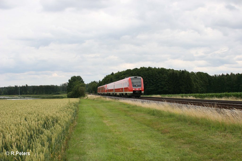 612 656-9 + 612 557-9 als RE 3694 Gera bei Oberteich. 15.07.11


