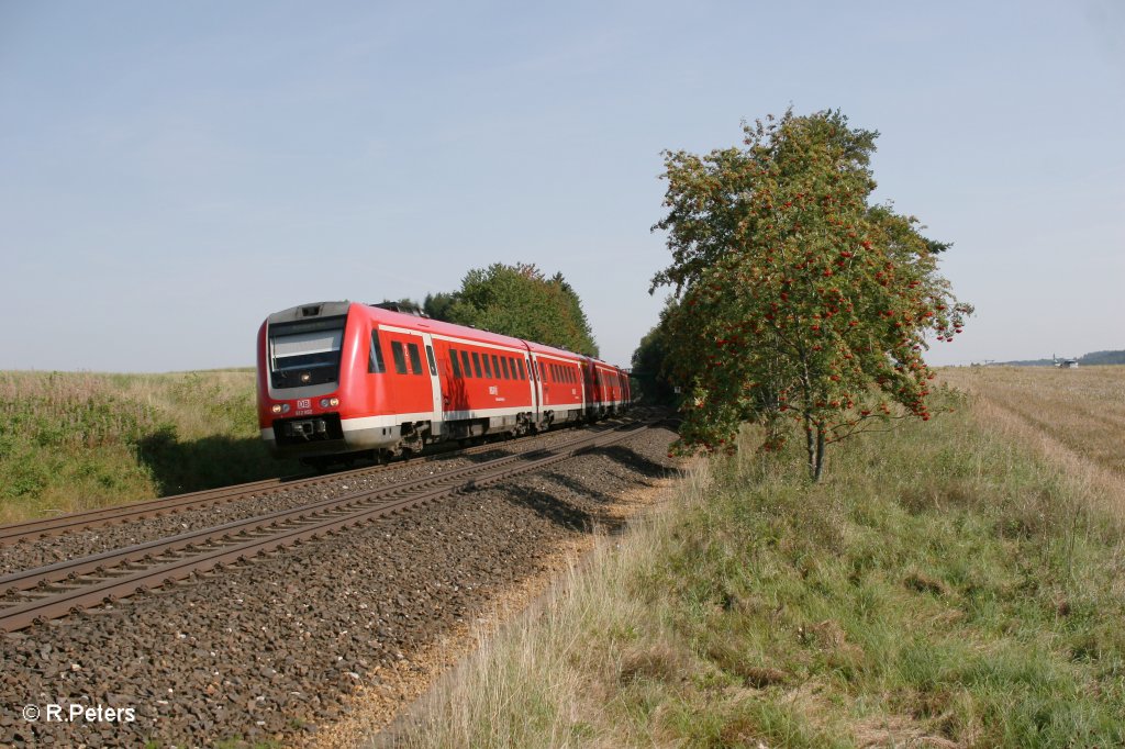 612 992 als IRE 3782/3452 Dresden - N�rnberg bei Waldershof. 11.09.11