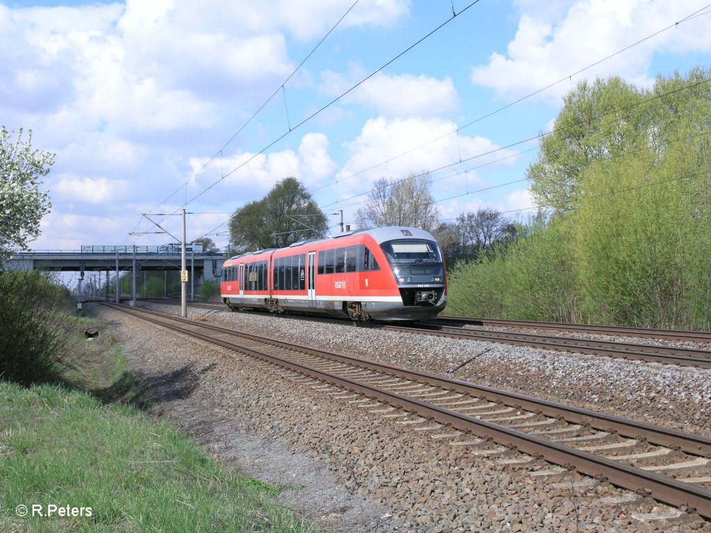 642 130-9 als RB26362 Leipzig HBF – D�beln HBF bei Borsdorf. 16.04.11

