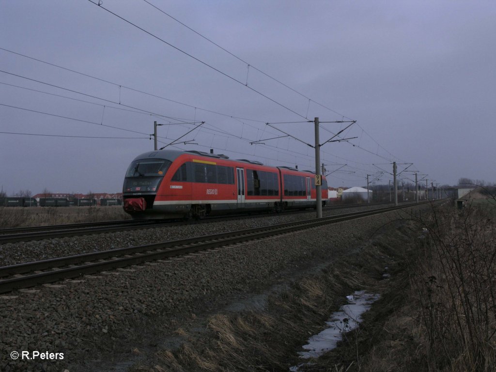 642 178 auf dem Weg nach Mei�en bei Borsdorf. 05.03.11