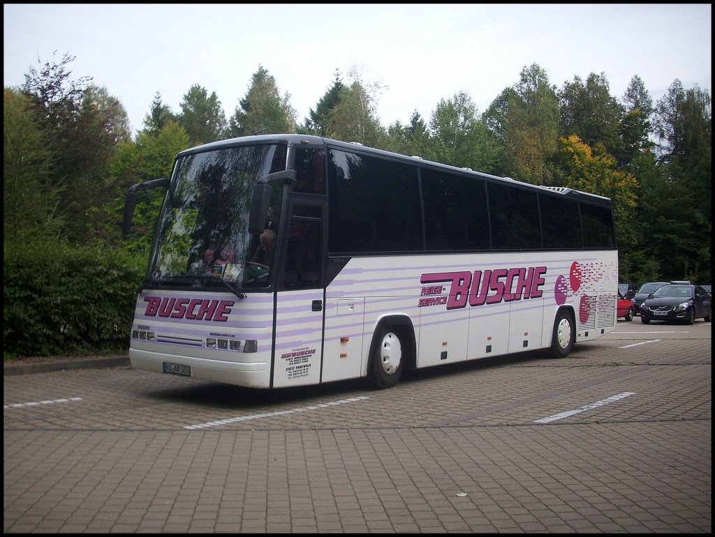 Drgmller-Volvo E 330 von Busche aus Deutschland vor der Bastei.