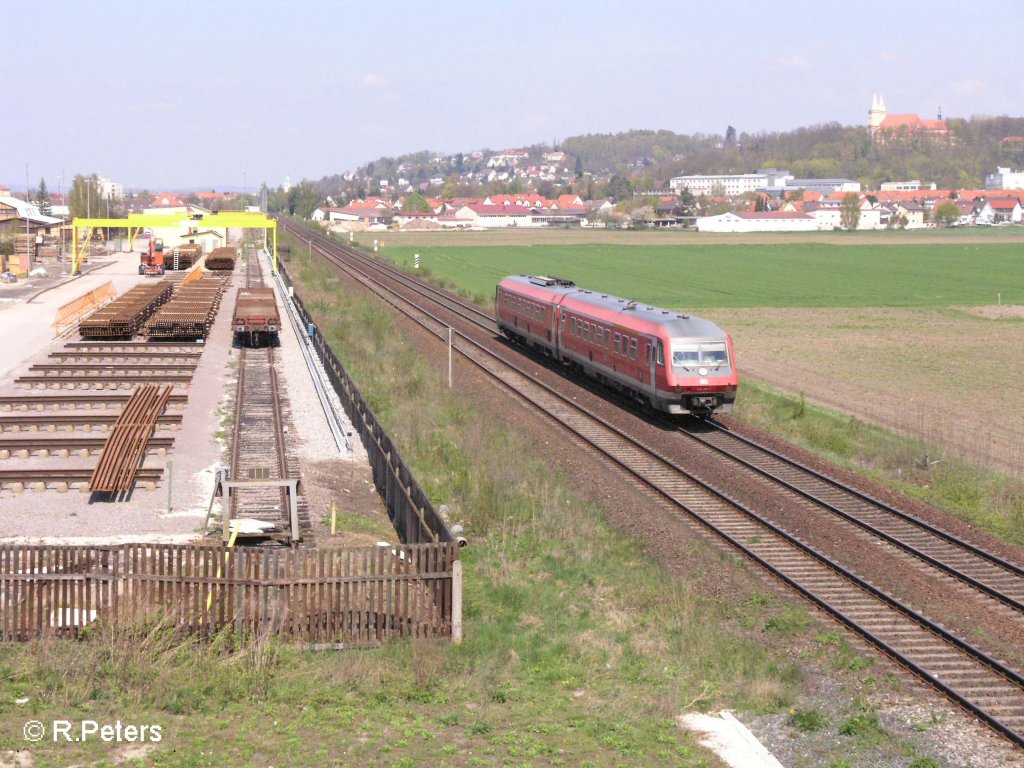 Ein 610er erreicht gleich Schwandorf auf dem Weg nach N�rnberg. 27.04.08