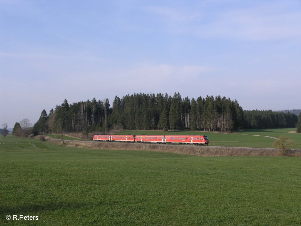 Ein 612er s�dlich von Memmingen auf den Weg nach Kempten. 08.04.09