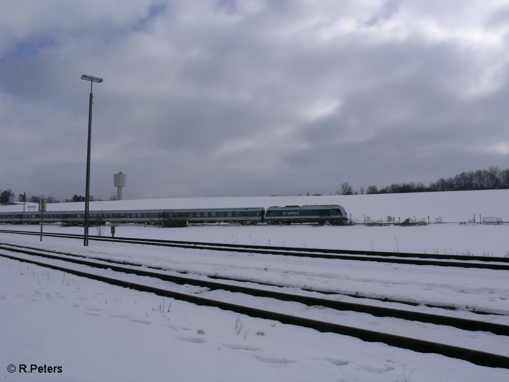 Ein Alex verl�sst Buchloe in Richtung Kempten.25.02.09