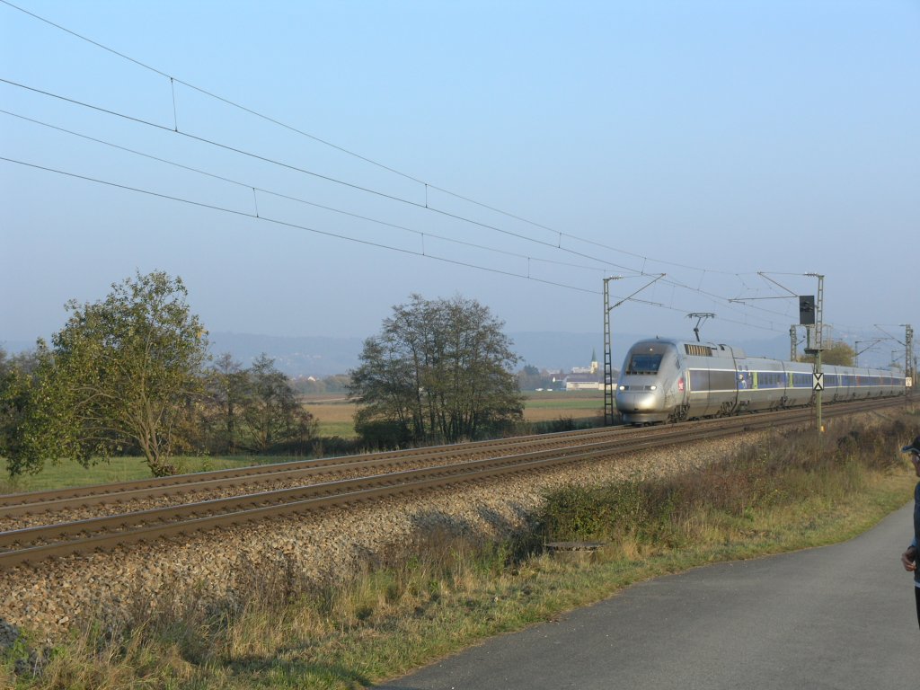 Highlight des tages, die Testfahrt des TGV, P�lling. 25.10.08
