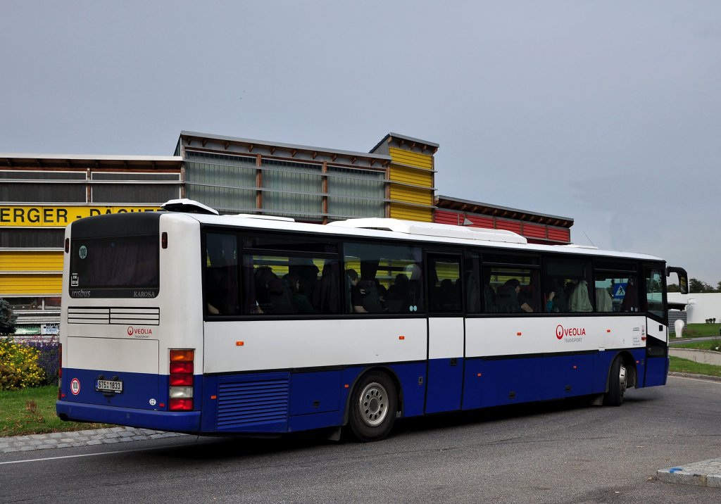 KAROSA/IRISBUS AXER von VEOLIA Transport aus der CZ am 29.9.2012 in Krems an der Donau gesehen. 