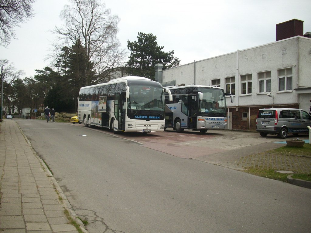 MAN Lion's Coach und Comfort-Class Setra von Glaser in Baabe.