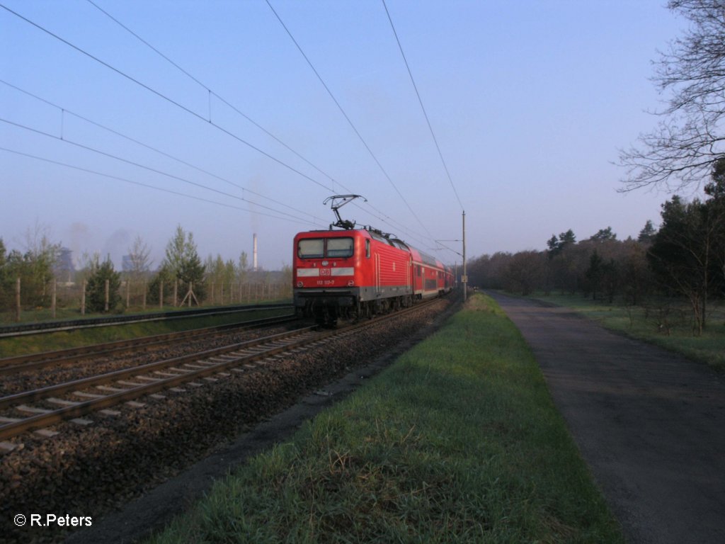 Nachschuss von 112 117-7 als RE 18114 Eisenh�ttenstadt – Magdeburg HBF. 18.04.11
