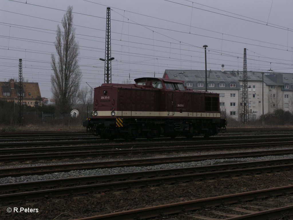 Nachschuss von 204 311-5 in Leipzig Sch�nefeld. 05.03.11
