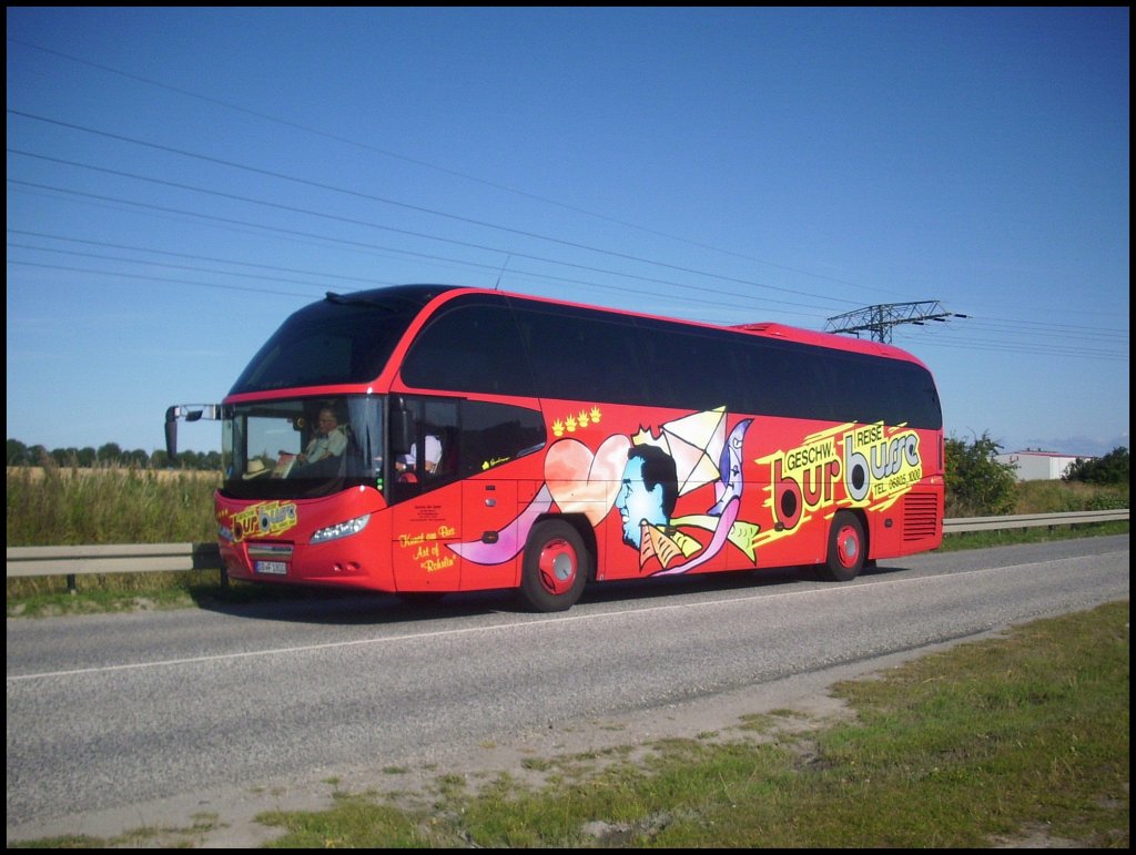 Neoplan Cityliner der Geschw. Bur aus Deutschland in Mukran Sassnitz.