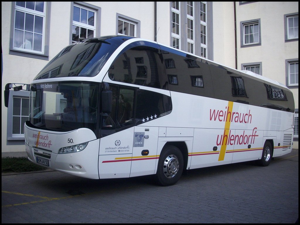 Neoplan Cityliner von Weihrauch-Uhlendorff aus Deutschland in Sassnitz.