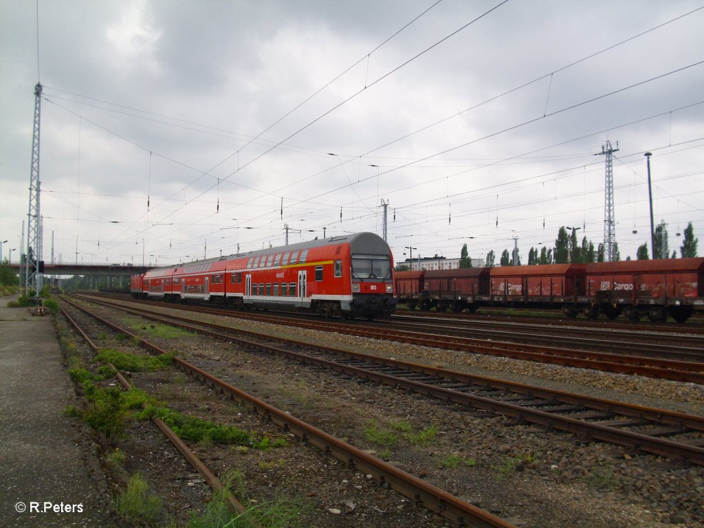 RE11 Frankfurt/Oder bei der Einfahrt in Eisenh�ttenstadt. 13.08.10