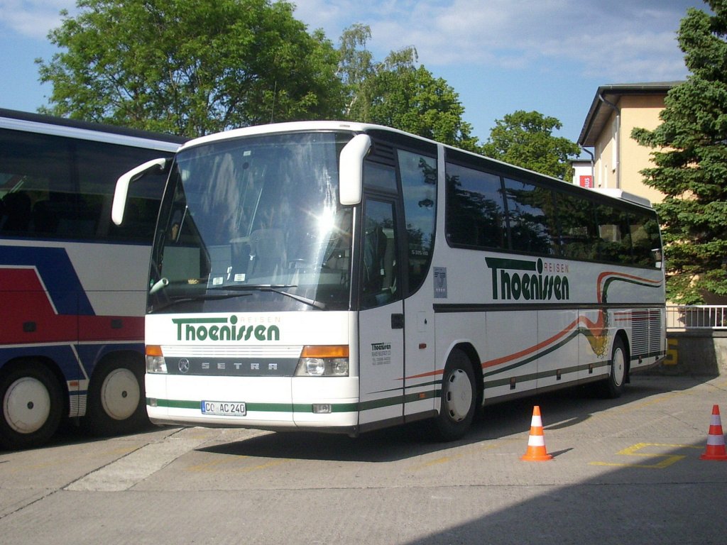 Setra 315 HDH von Thoenissen aus Deutschland in Sassnitz.