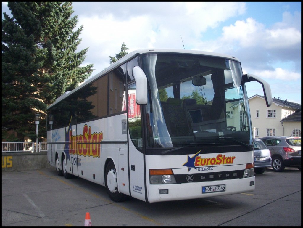 Setra 319 GT-HD von Eurostar/Bentheimer Eisenbahn aus Deutschland in Sassnitz.